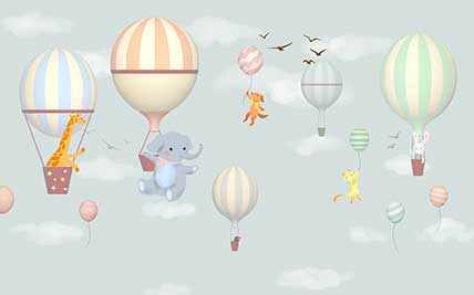 پوستر طرح بالن حیوانات K3016