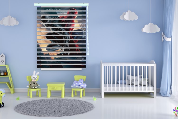 پرده زبرا طرح کودک (مرد عنکبوتی) کد ZBK3032