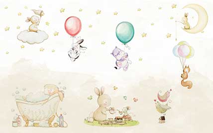 پوستر طرح حیوانات K3043