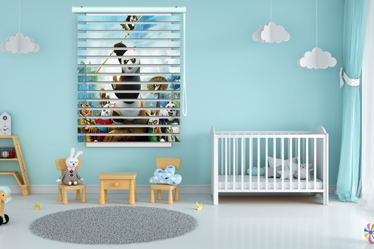 پرده زبرا طرح کودک (پاندای کونگ کار) کد ZBK3061