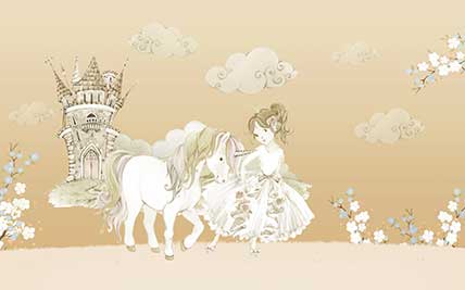پوستر طرح شاهزاده و اسب تک شاخ K3087