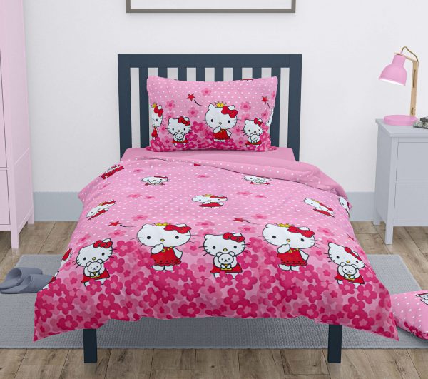روتختی و ملحفه (تک نفره) طرح کیتی کد Kitty