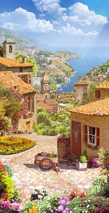 پوستر طرح نقاشی روستا L5078