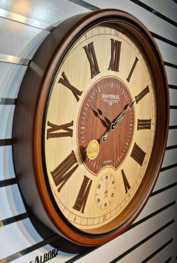 ساعت دیواری سانترال M60 طرح چوب