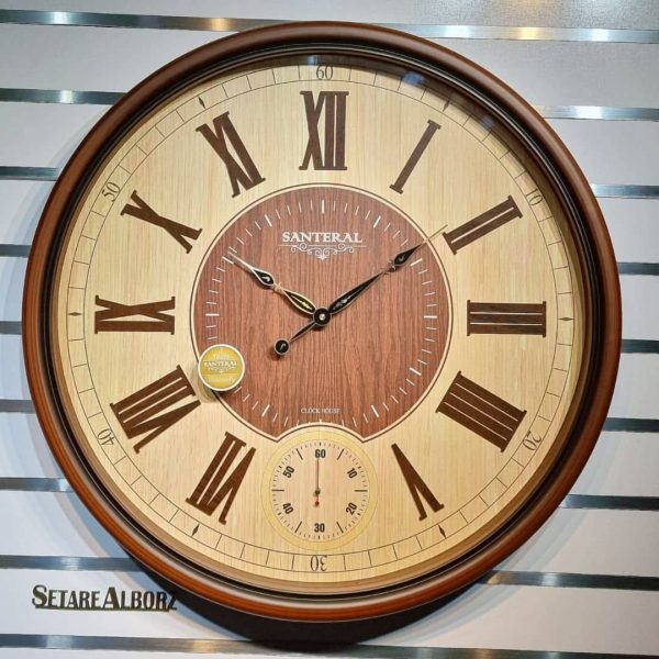 ساعت دیواری سانترال M60 طرح چوب
