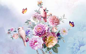 پوستر طرح نقاشی گل p6012