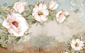 پوستر طرح نقاشی گل p6061