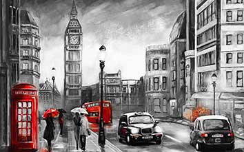 پوستر طرح نقاشی شهر p6068