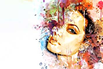 پوستر طرح نقاشی دختر p6070