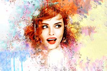 پوستر طرح نقاشی دختر p6074