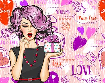 پوستر طرح نقاشی دختر p6082