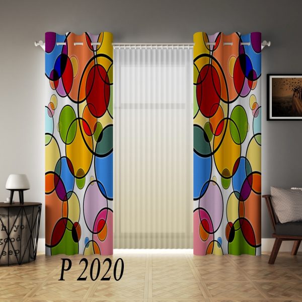 پرده چاپی طرح رنگی P2020