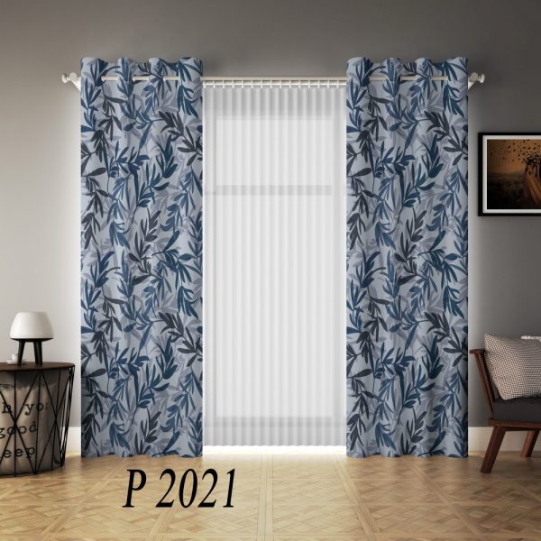 پرده چاپی طرح برگ P2021