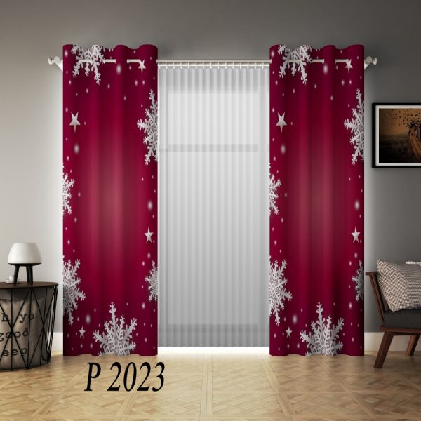 پرده چاپی طرح دانه برف P2023