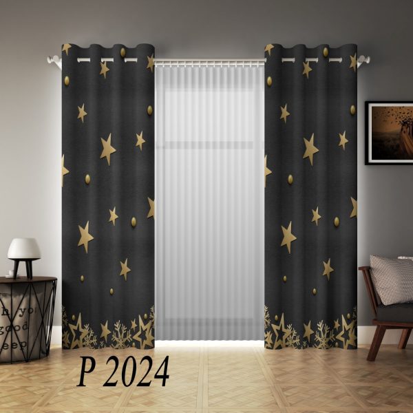 پرده چاپی طرح ستاره P2024
