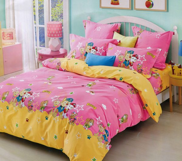 روتختی و ملحفه (دو نفره) طرح سگ‌های نگهبان کد Paw-Patrol-A