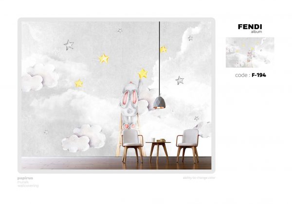 پوستر طرح خرگوش و ستاره F194