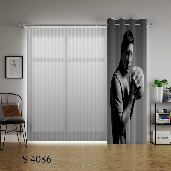 پرده چاپی طرح لیونل مسی S4086
