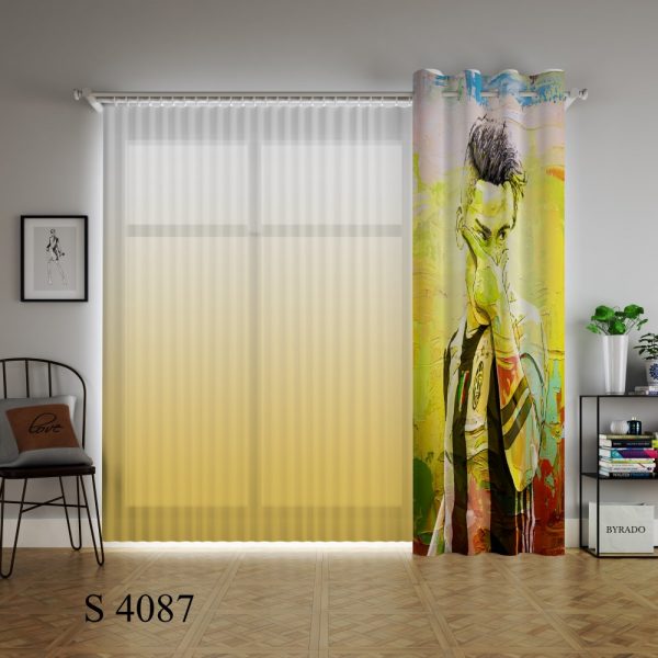 پرده چاپی طرح فوتبال S4087