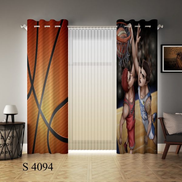 پرده چاپی طرح بسکتبال S4094