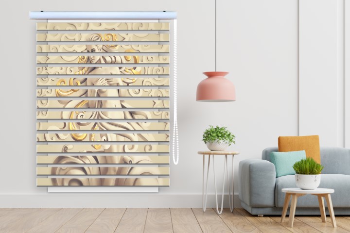 پرده زبرا طرح خانم فانتزی کد TS352