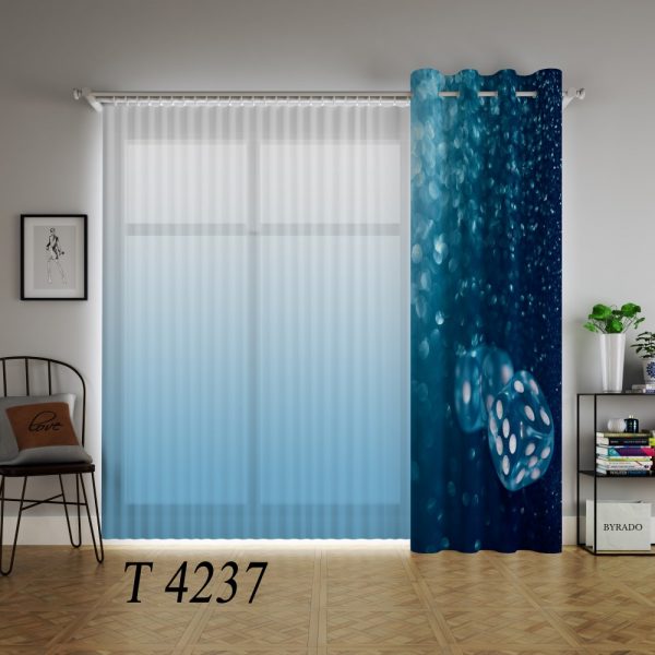 پرده چاپی طرح تاس T4237