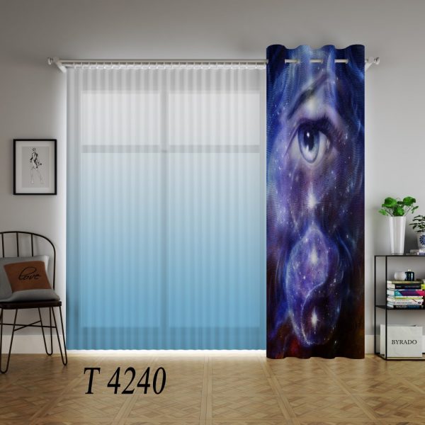 پرده چاپی طرح چشم T4240