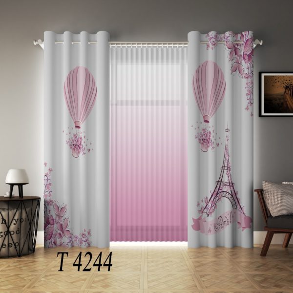 پرده چاپی طرح پاریس T4244