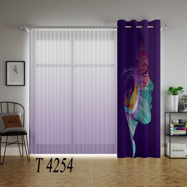 پرده چاپی طرح دختر T4254