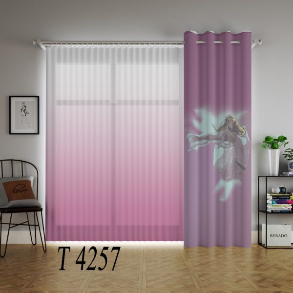 پرده چاپی طرح دختر T4257