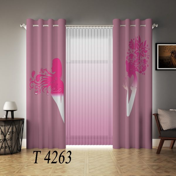 پرده چاپی طرح دختر T4263