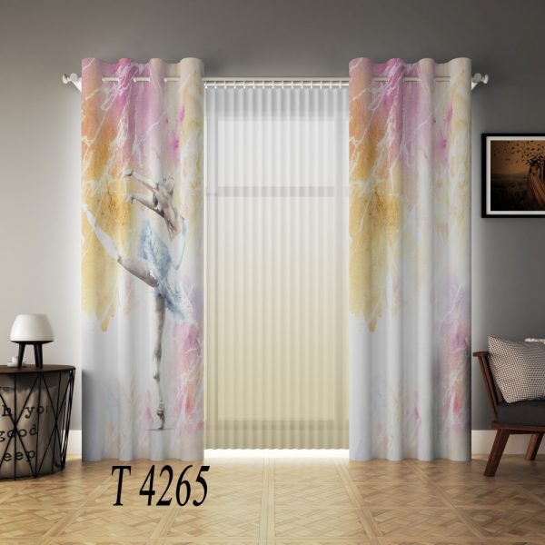 پرده چاپی طرح دختر T4265