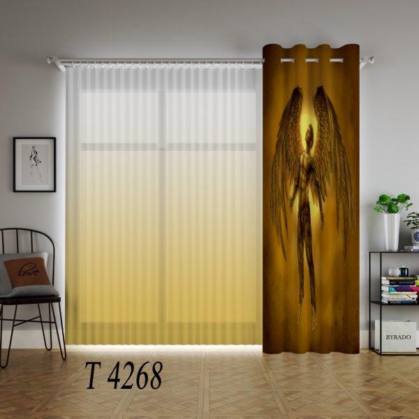 پرده چاپی طرح تاس T4268