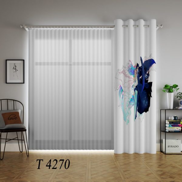 پرده چاپی طرح دختر T4270