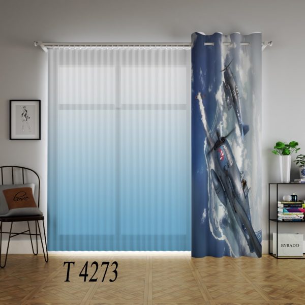 پرده چاپی طرح هلیکوپتر T4273