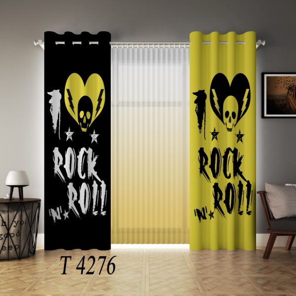 پرده چاپی طرح راک T4276