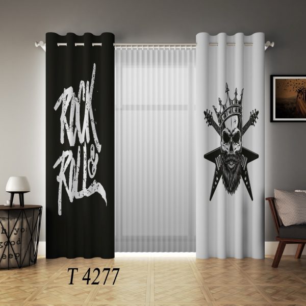 پرده چاپی طرح راک T4277
