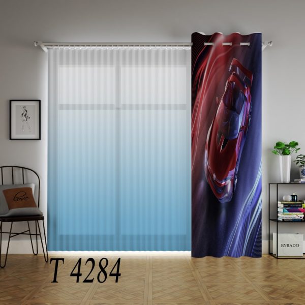 پرده چاپی طرح ماشین T4284