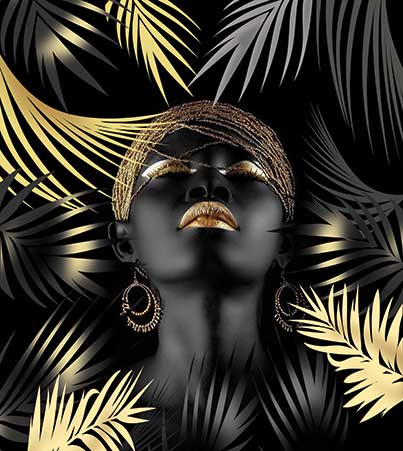 پوستر طرح دختر سیاه W4001