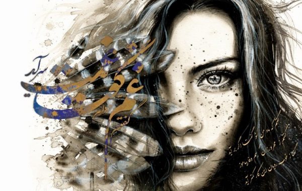 پرده زبرا طرح خانم کد Woman4004