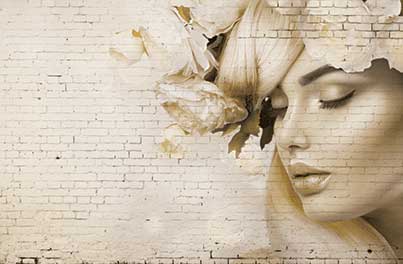 پوستر طرح دختر و دیوار W4016