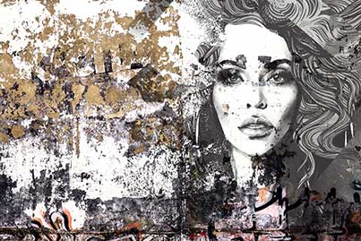 پوستر طرح دختر مدرن W4017