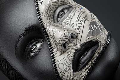 پوستر طرح صورت دختر سیاه و سفید W4049