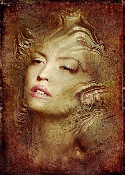 پوستر طرح دختر و موسیقی W4069