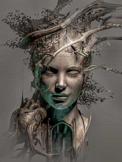 پوستر طرح دختر سه بعدی W4072