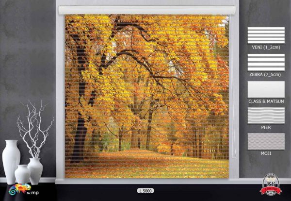 پرده زبرا چاپی طرح طبیعت L5000