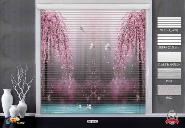 پرده زبرا چاپی طرح طبیعت 3D1020