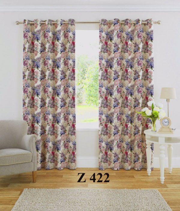 پرده چاپی طرح گل Z422