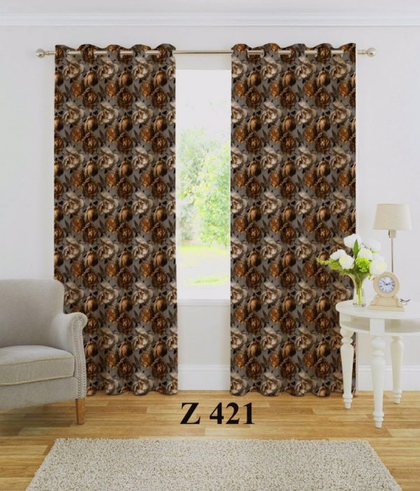پرده چاپی طرح گل Z421