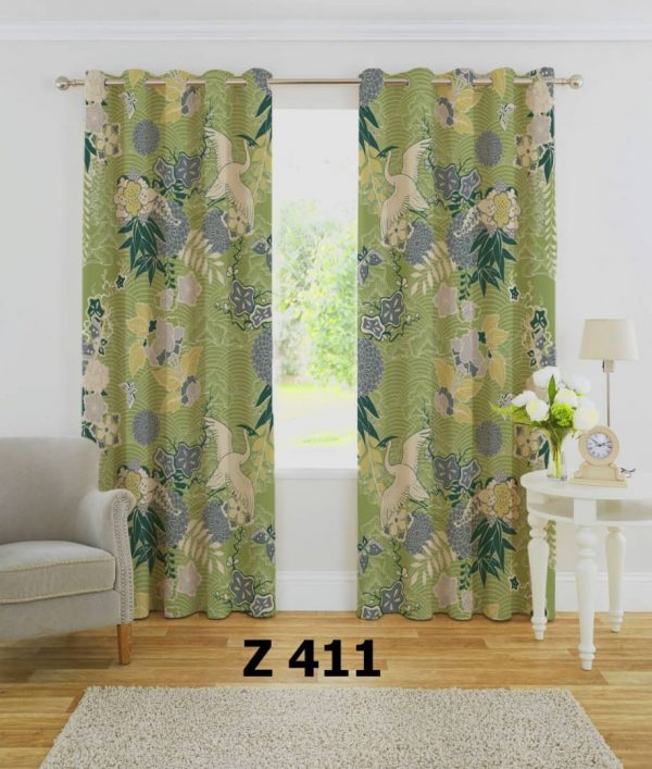 پرده چاپی طرح گل Z411